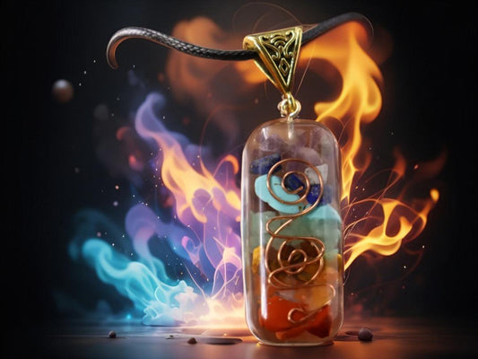 The Soul Key – 7-Chakra Orgone Pendant
